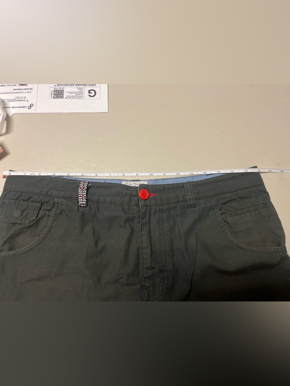 Katin Hand Crafted Shorts Men's Size 34 6.5" inseam Blue Climbing Rope Belt Loop - Picture 8 of 9